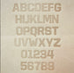 1" Tall DELRIN Alphabet/Letter Embossing Plate Set - 4C (Diamond Plate)